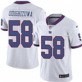 Nike Men & Women & Youth Giants 58 Owa Odighizuwa White Color Rush Limited Jersey,baseball caps,new era cap wholesale,wholesale hats